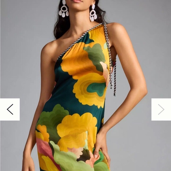 Pilcro Dresses & Skirts - One-Shoulder Farm Rio x Anthropologie Multicolor Dress
